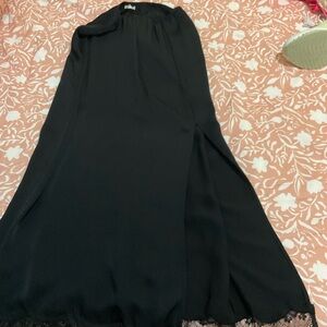 Aerie Elegant Black Maxi Skirt